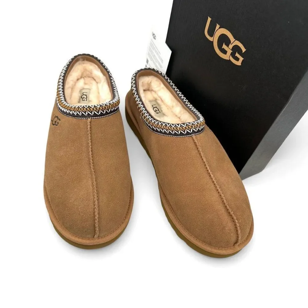 UGG Tasman II Shearling Slipper Slide Chestnut Slip-on Men’s 12 New In Box
